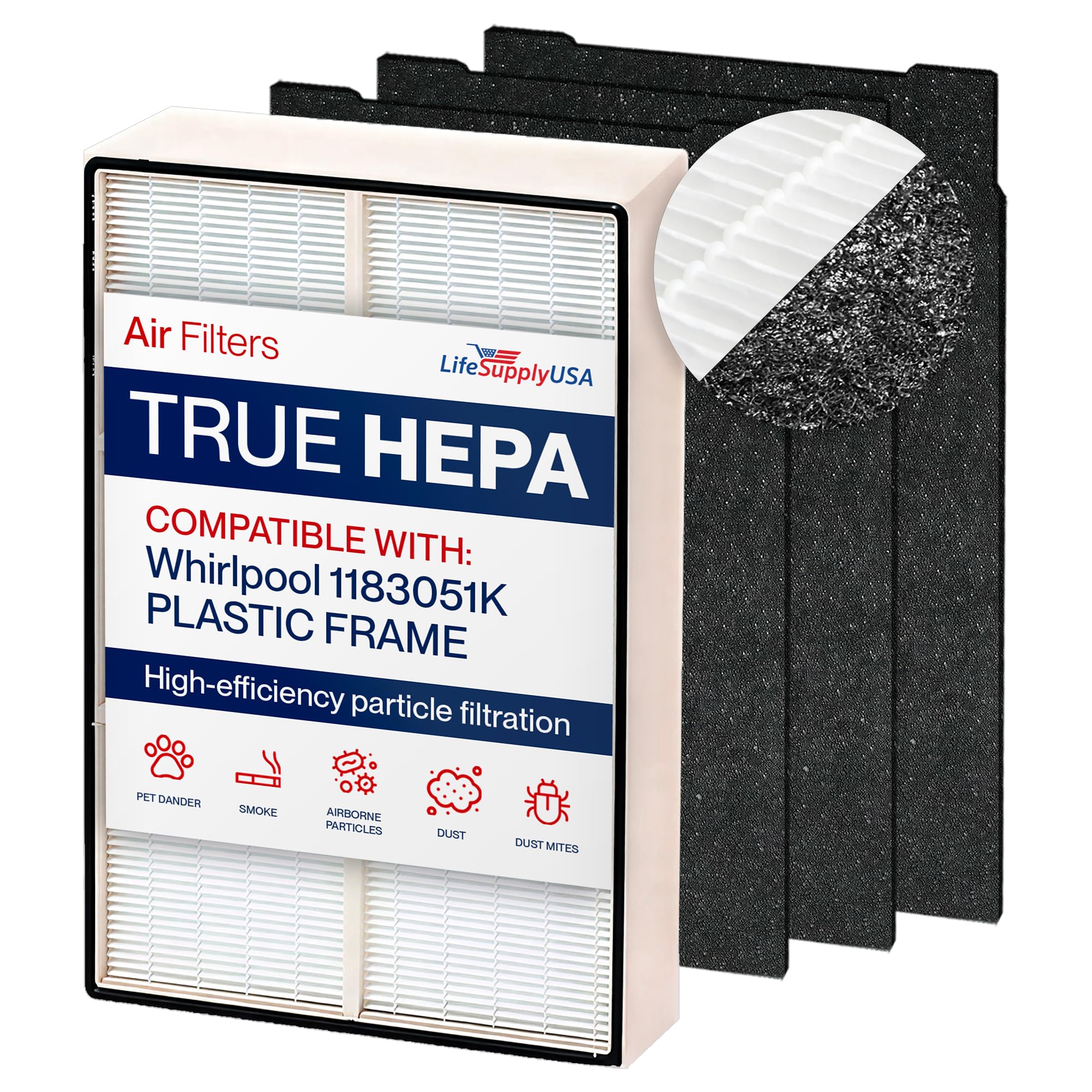 Amazon.com: HEPA + 4 Carbon-Pre Filters Set Compatible Whirlpool