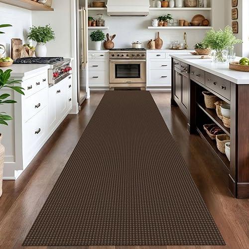 Miniatura 29 de IOHOUZE Alfombra lavable de 4 x 6 pies con parte trasera de goma antideslizante tejida para interiores y exteriores, alfombra para entrada