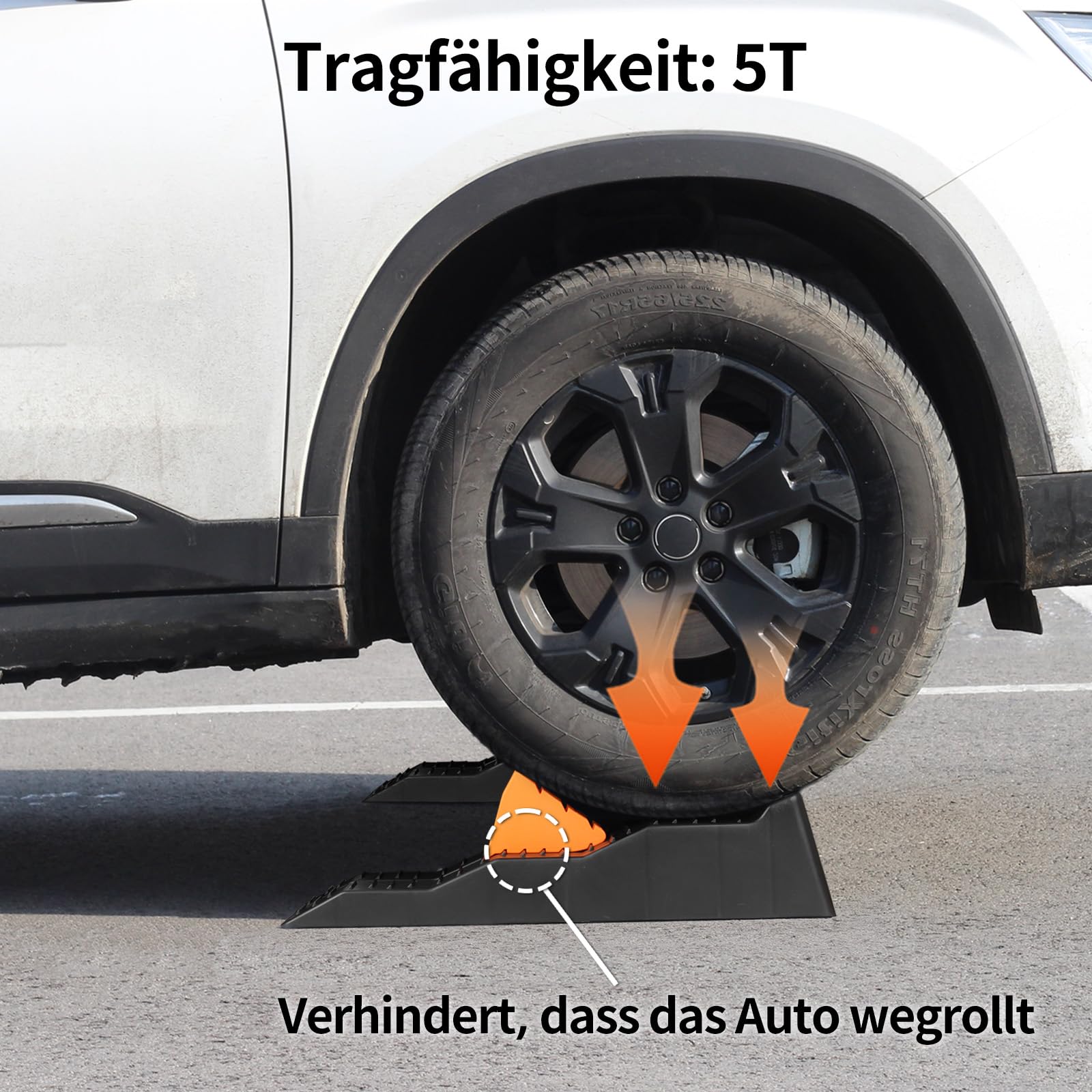 OULEME Cunei di accesso per camper [confezione da 2] Stabili con blocco con carta, Cunei antiscivolo per roulotte, camper e rimorchio (<5t)