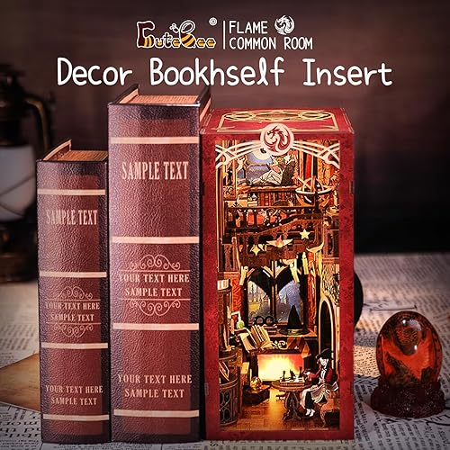 Miniatura 61 de CUTEBEE - Kit de rincón de libros, kit de casa de muñecas en miniatura para adultos y adolescentes, rincón de casa en miniatura, decoración 3D