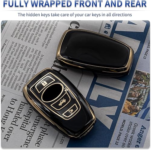 Miniatura 9 de SK CUSTOM Funda protectora inteligente de TPU blanco con borde dorado compatible con Subaru Forester CrossTrek Outback WRX Ascent BRZ Impreza Legacy