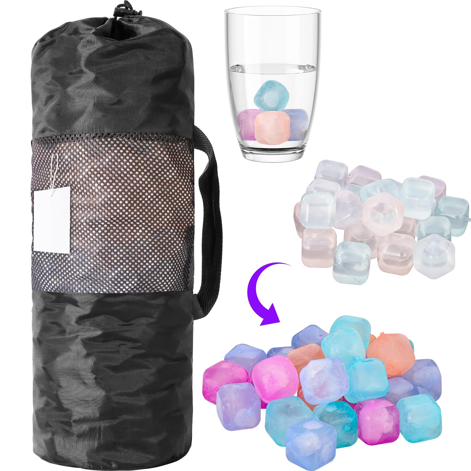 Photo 1 of VOGVOG Reusable Ice Cubes, Color-changing, 380 Pack1089509667