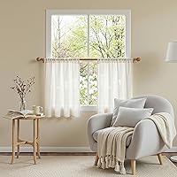 Vista 54 de MYSKY HOME Cortinas traslúcidas de 63 pulgadas de largo para dormitorio, paneles de cortina para ventana que filtran la luz, protegen la privacidad
