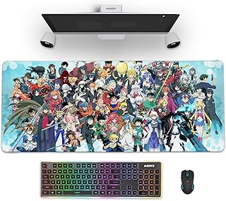 Anime Character Mouse Pad for Computer - Large Anime Gaming Mouse Pad Non Slip Rubber Mat for Computers, Desktop PC Laptop Office Big Mouse Pad 31.5x11.8x0.12inch