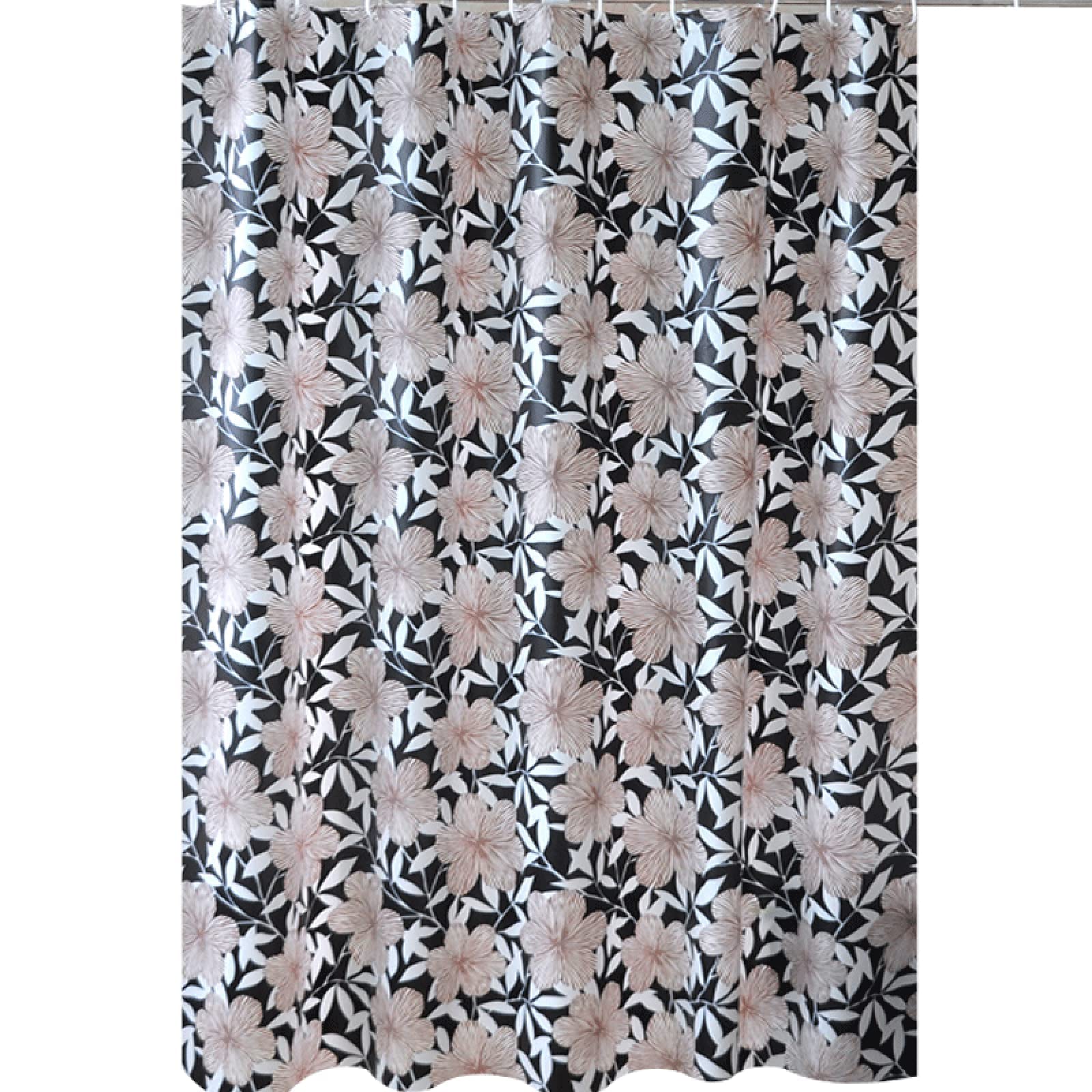 Rideau de douche art de fleur 120x180 pour une salle de bain moderne
