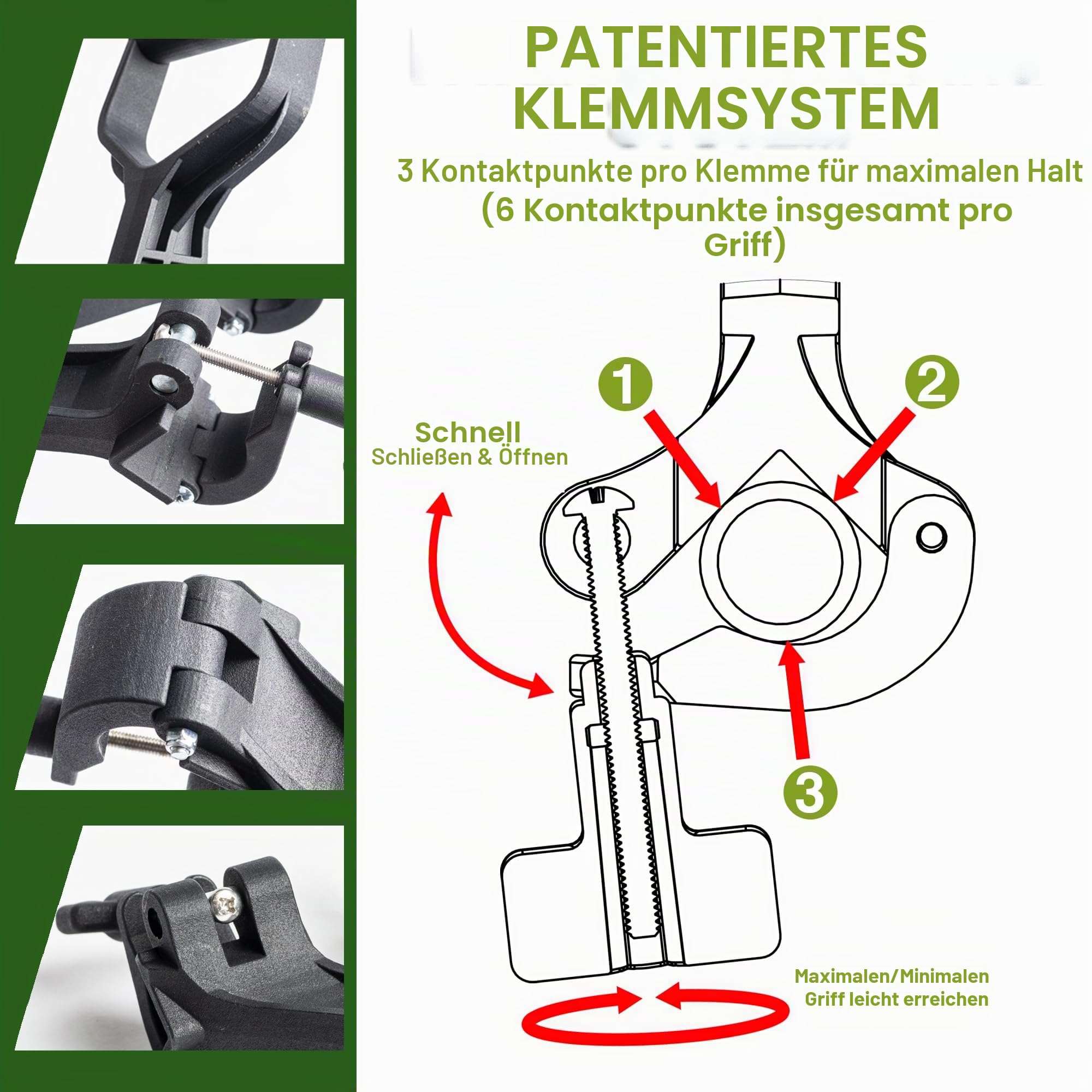 Reach Right Rückenschonender Aufsatz, verwandelt normales Werkzeug in ergonomisches Hof-Werkzeug, Rückenschoner-Griffbefestigung, universell passend für Unkrautfresser, Schneeschaufel, Rasentrimmer,