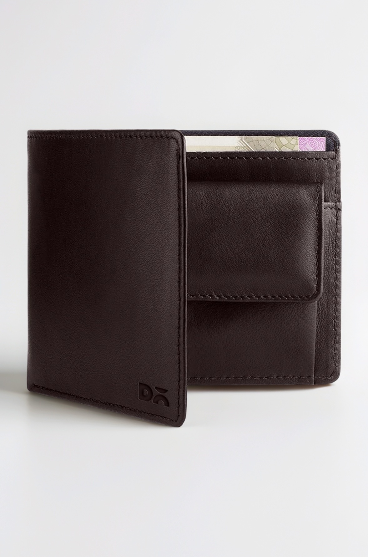 DailyObjects Classic Bifold Wallet for Men | Genuine Leather Material | Holds up to 8 Credit/Debit/ATM Cards | Slim & Easy to Fit | Coin Pocket with Button Closure | Handcrafted Money Purse