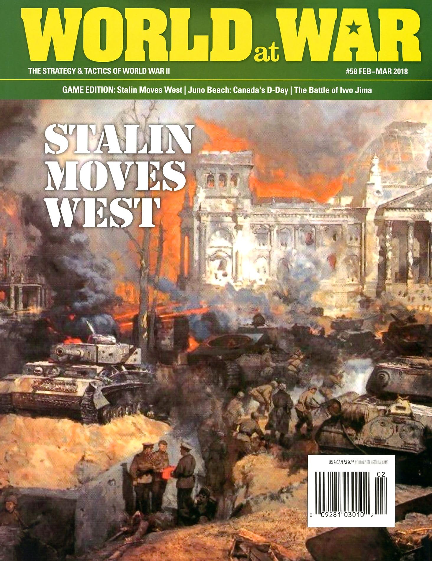 Decision Games DG: World at War Magazine #58, with Stalin Moves West Board Game