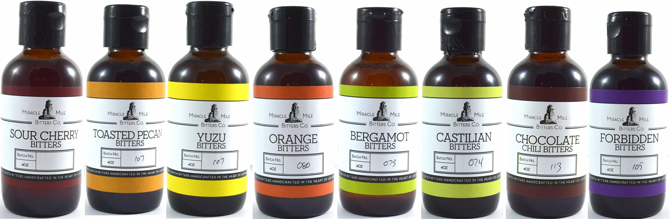 Miracle Mile Cocktail Bitters Collection Set of 8