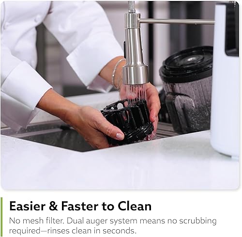 Miniatura 3 de Máquina exprimidora Hurom H70 de prensado en frío, exprimidor de masticación lenta fácil de limpiar, equilibrio ideal entre tamaño y función,