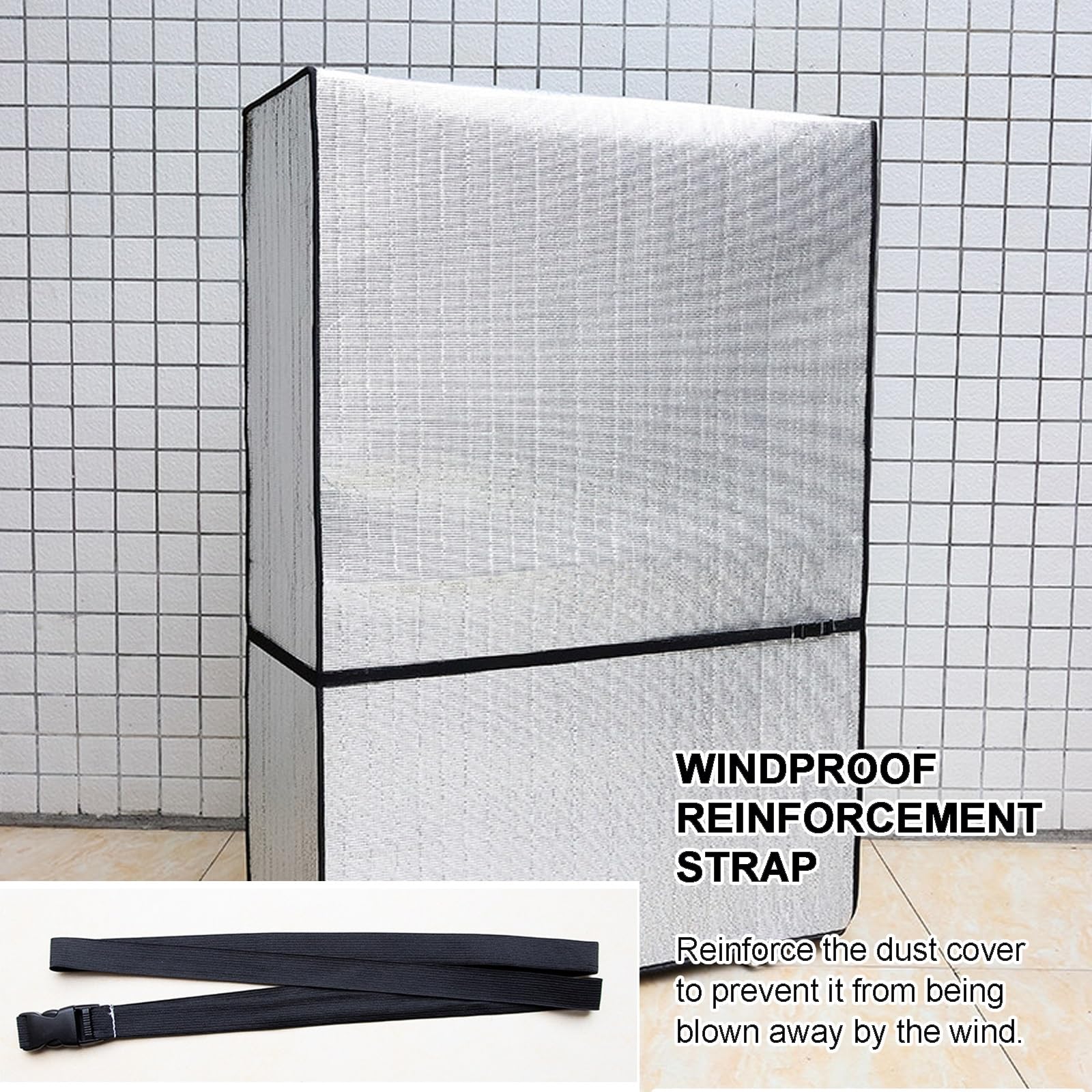 Copertura per Condizionatore Esterno, Copertura per Unità Esterna di Pompa di Calore, Design Impermeabile e Antipolvere a Copertura Totale(98x138x38CM)