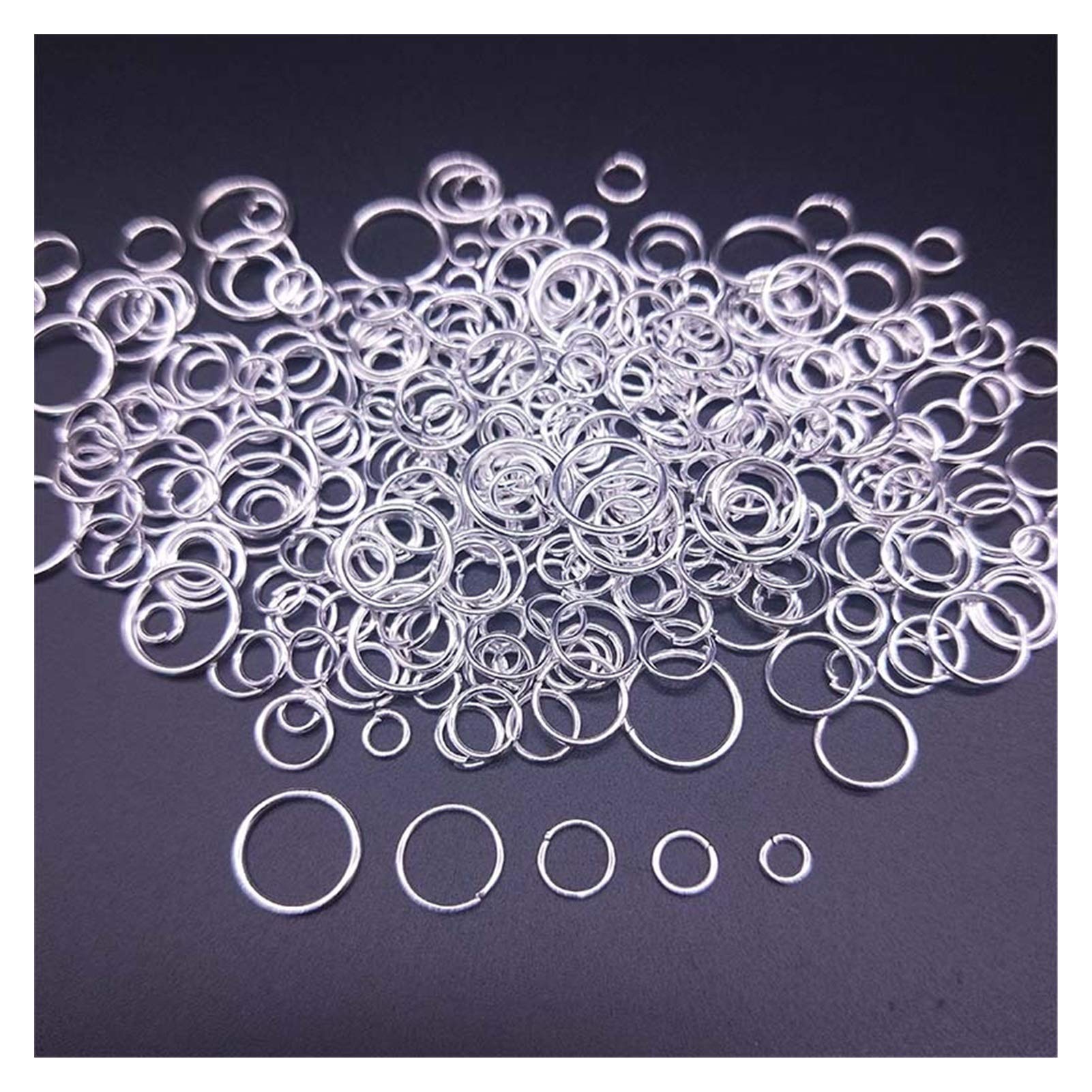 Jewelry Making 100Pcs 4/5/6/8/10mm Open Jump Rings Factory Wholesale Necklace Bracelet Earring Pendant Split Connectors DIY Making Accessories (Color : Silver, Size : 8mm(8x0.7mm))