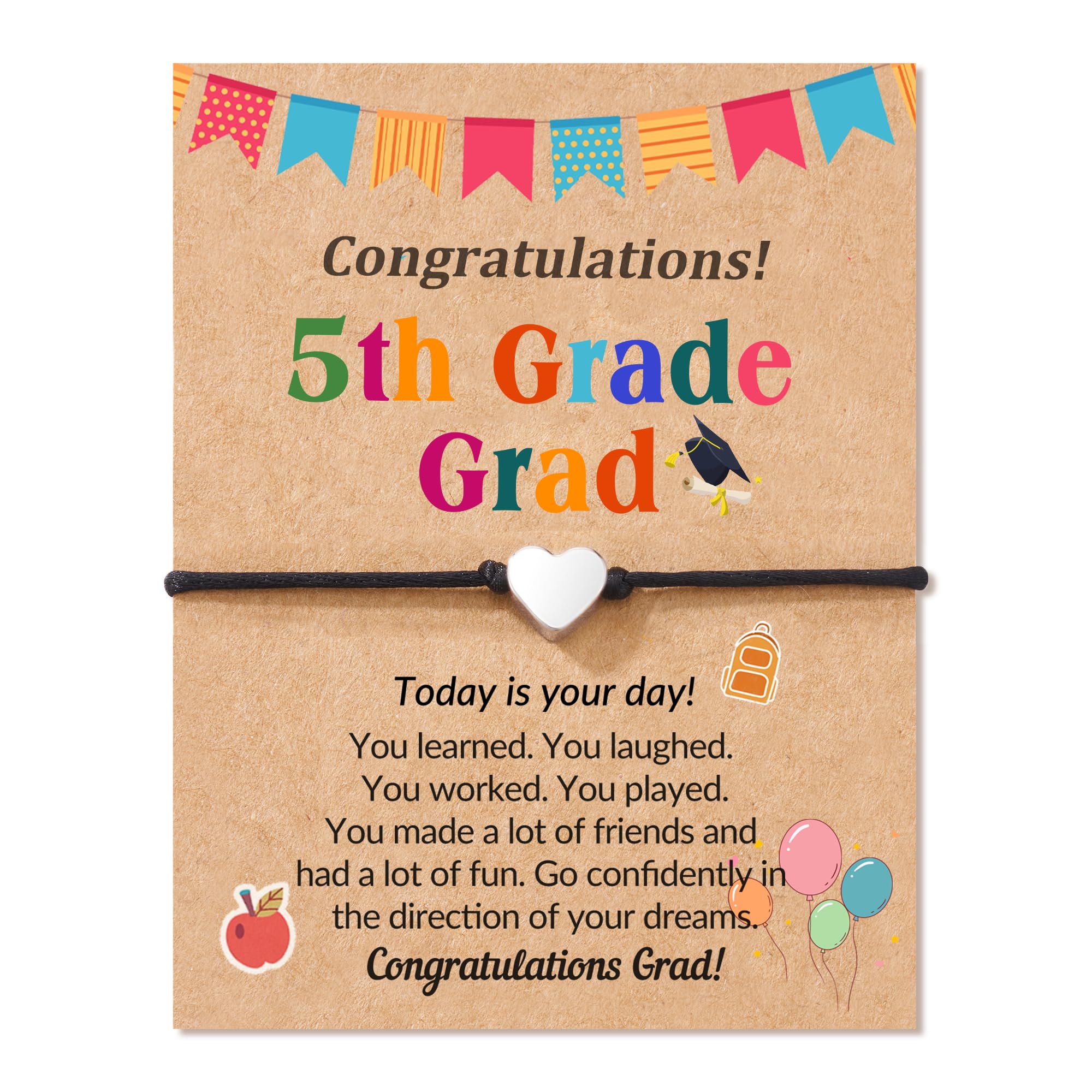 HGDEER Graduation Gifts for Kindergarten, Metal, no gemstone