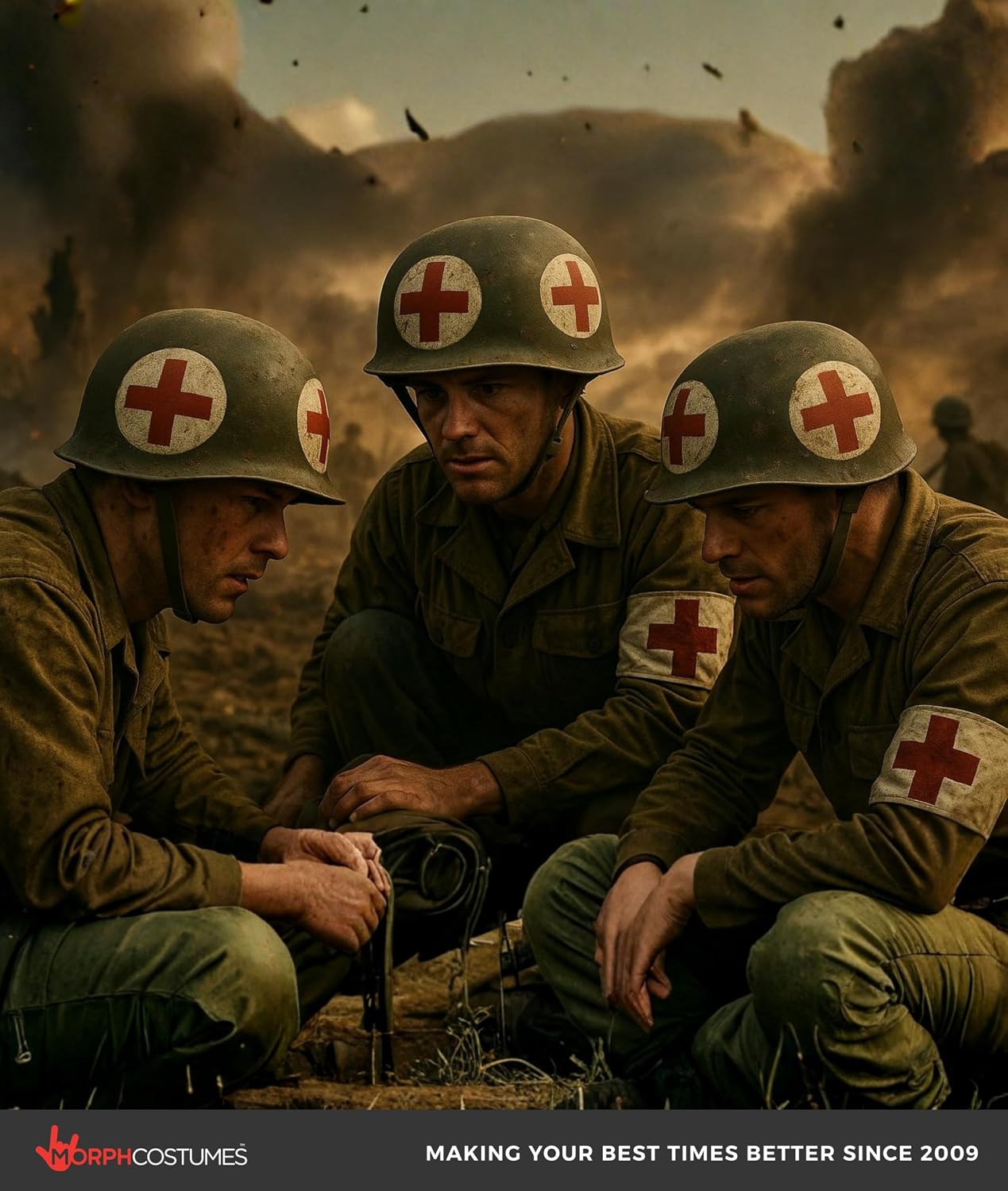 Nicky Bigs Novelties German Army Medic Helmet, Green Costume Accessories