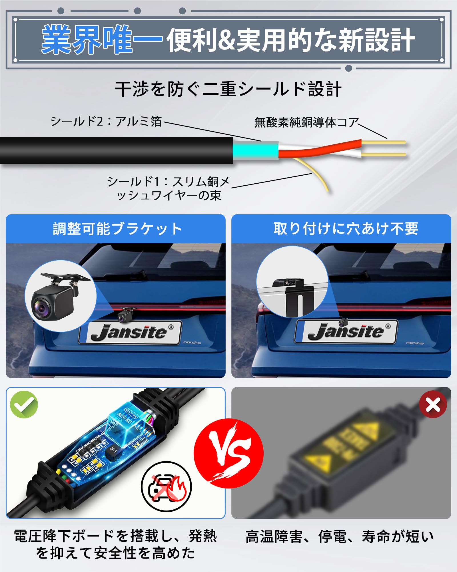 Amazon.co.jp: 【ドライブレコーダー専用バックカメラ】4pin接続