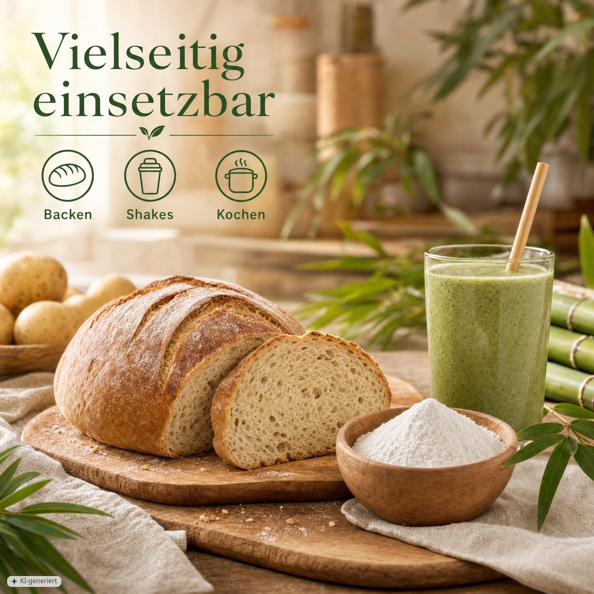 EWL Naturprodukte Kartoffelfasern 1250g & Bambusfasern 1100g, Set aus 2,35kg Fasern
