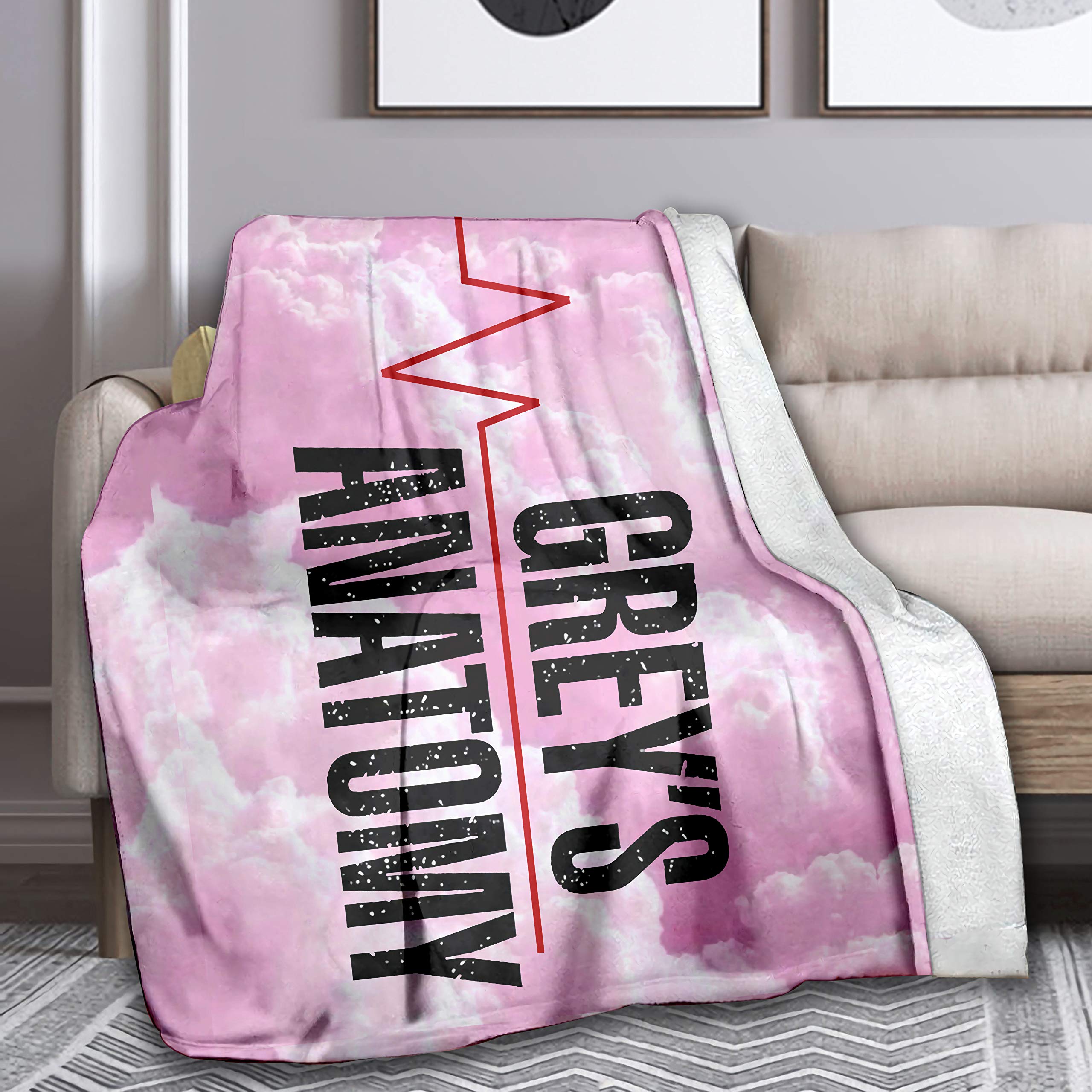 Atourdealss Black Jeili Greys-Anatomy Home Fleece Throw Blanket Fuzzy Flannel Cozy Warm Luxury Blanket 50"X40"