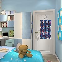 Vista 7 de Organizador de almacenamiento colgante para autos de juguete, vitrina de fieltro con capacidad para 60 autos de juguete (sin accesorios) (azul)