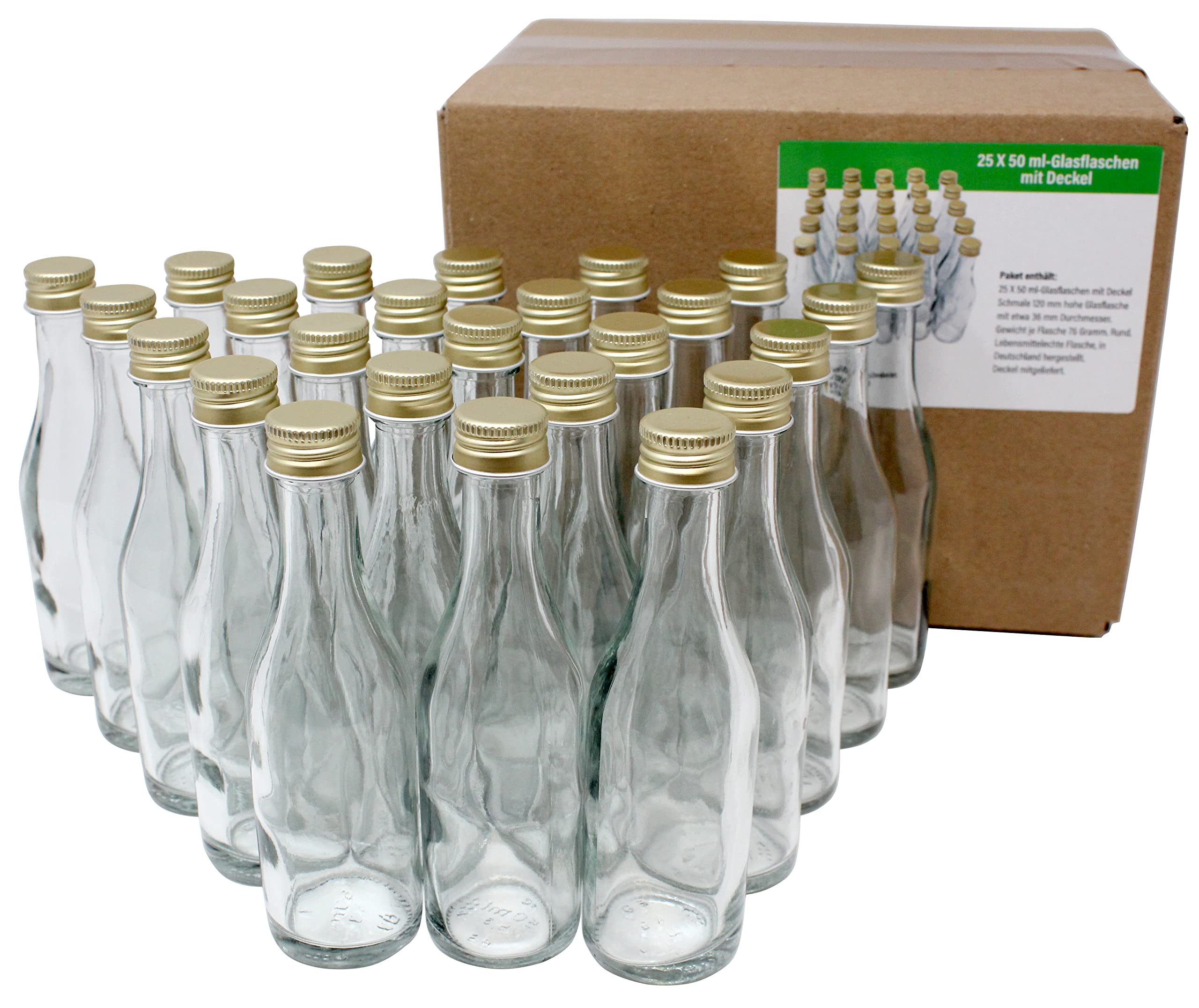 Aromhuset 25 x 50 ml leere Glasflaschen