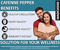 Vista 4 de Complejo de pimienta de cayena 960 mg, súper extracto con jengibre, ajo, cúrcuma, raíz de remolacha, pimienta negra, 60 cápsulas, suplemento natural