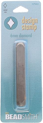 Miniatura 2 de The Beadsmith Sellos de diseño de acero - Herramientas de estampado de joyas, diseño de diamante, 2.25 pulgadas con base de 0.236 in