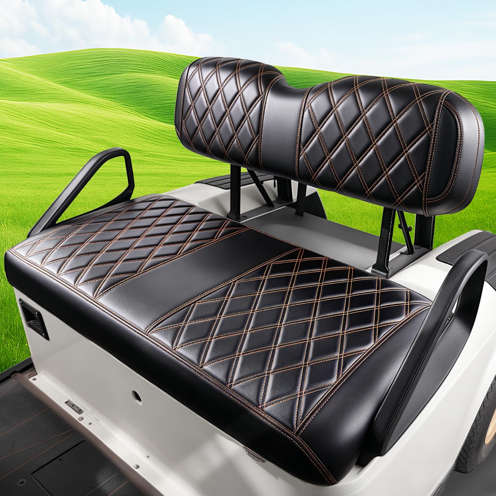 Amazon.com : DRIVE UP Golf Cart Seat Covers, Diamond Leather EZGO