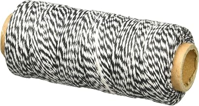 Hemptique Bakers Twine – Bobina de Doble Hilo de algodón, Color 410-negro, Otros, Multicolor