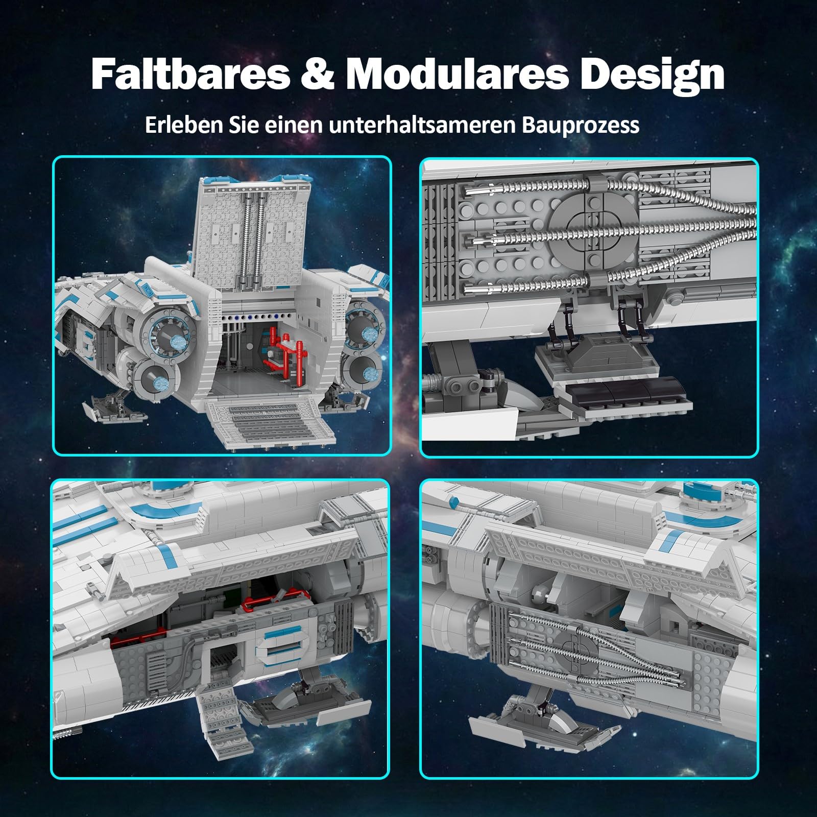 Raumschiff Klemmbausteine Space Wars - 5611 Teile Technik Spaceship Modular Buildings, Sci-Fi Bauset für Erwachsene Kompatibel mit Barweer BWR008
