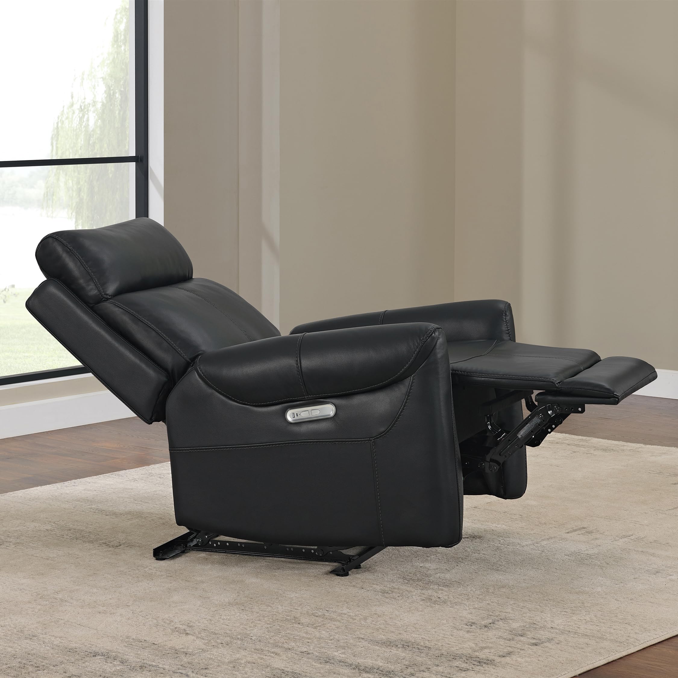 KISLOT Leather Recliner Chair for Adults Wall Hugger RV Recliner with USB Chargi — product photo
