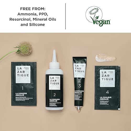 Miniatura 4 de Lazartigue La Couleur Absolue 7.00 Blond  Da color natural e intenso  Color permanente para el cabello con extractos botánicos  Libre de amoníaco,