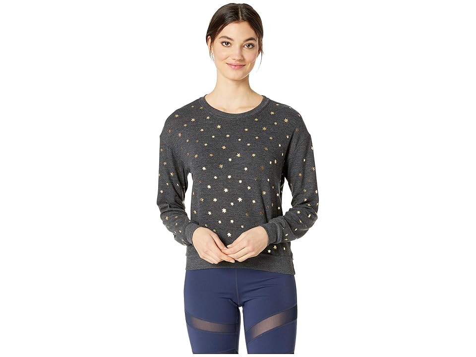 

Spiritual Gangster Stars Crew Neck Savasana (Vintage Black) Women's Long Sleeve Pullover