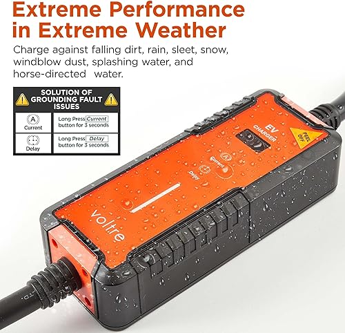 Miniatura 7 de Voltre Cargador de vehículos eléctricos M2 de nivel 1 y 2 para Tesla y vehículos eléctricos  Cargador rápido portátil de 25 pies Adj. 8-32A 100-240V