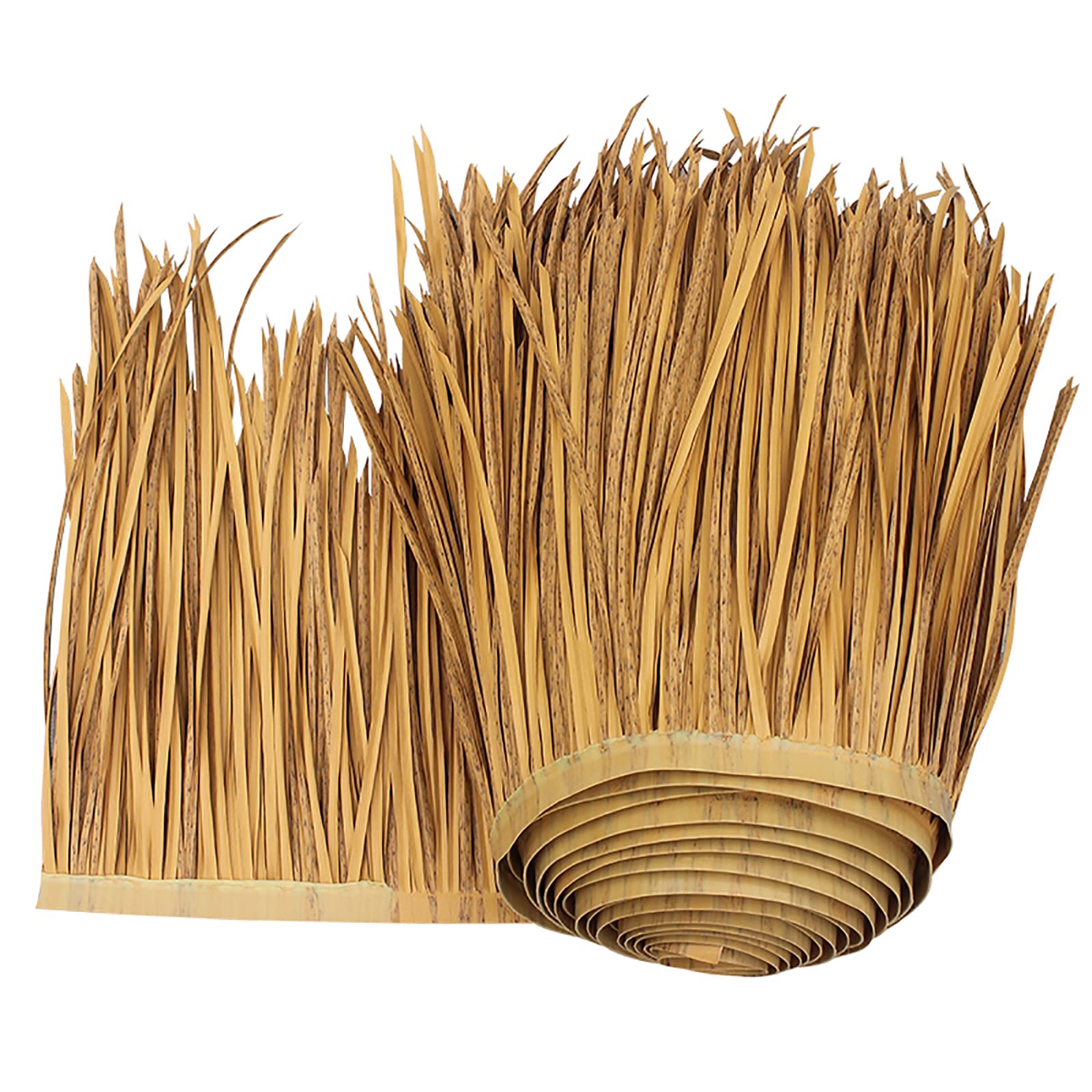 Teja Paja Palm Runner Rollo Plástico PE Paja Techo Decorativo Crear Un Paraíso Tropical Con Paja Color Teja Paja Palm Runner Para Tiki Bar Jardín Patio Gazebos Pared C(Size:0.5m* 10m (19.68in*32.8ft))
