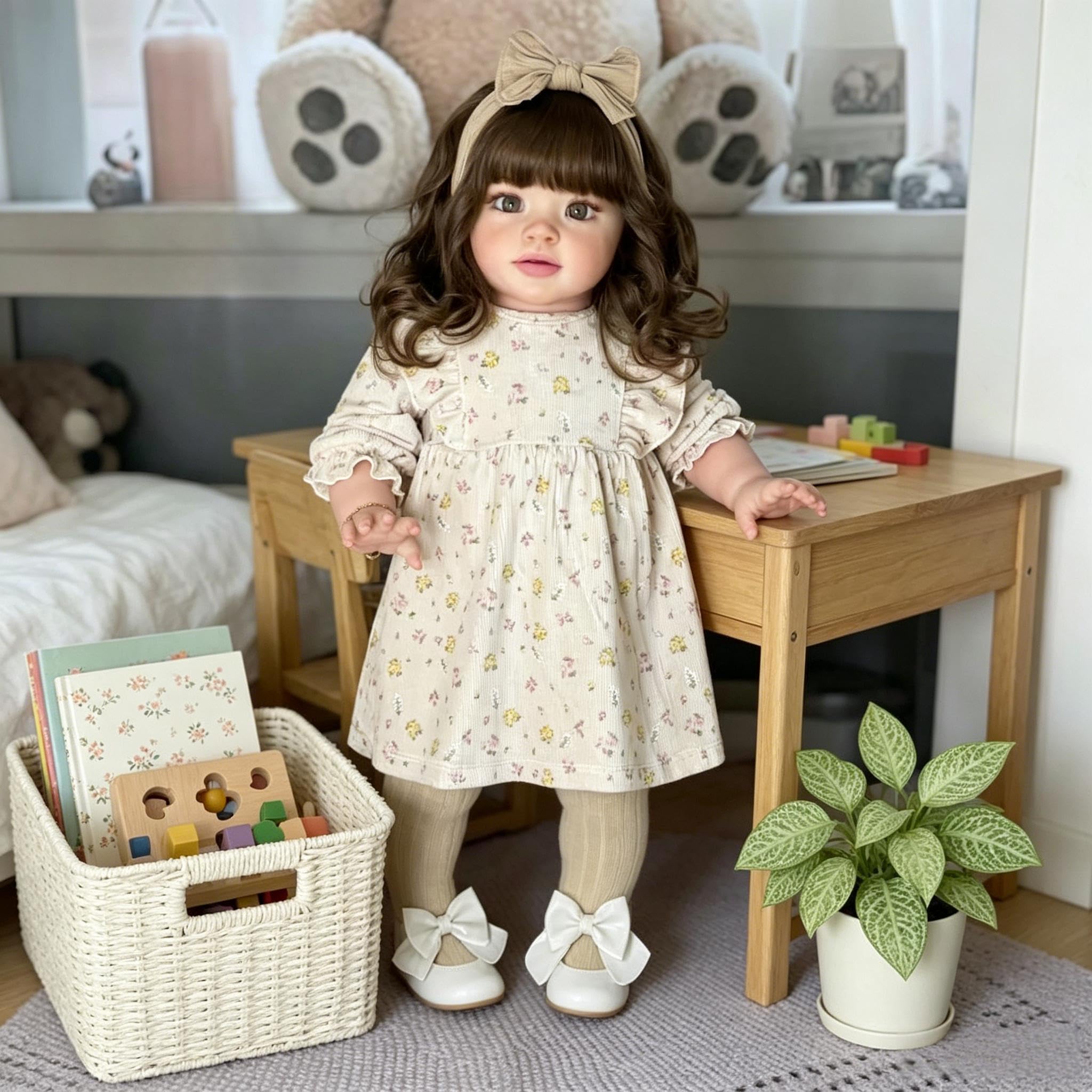 51 cm Reborn Baby Dolls Pippa Realistyczne Reborn Maluch Lalki Dziewczyna Tkanina Body Wygląda Prawdziwie Realistyczne Maluch Baby Doll Miękki Winylowy Silikon Niemowlęta Lalka z Akcesoriami