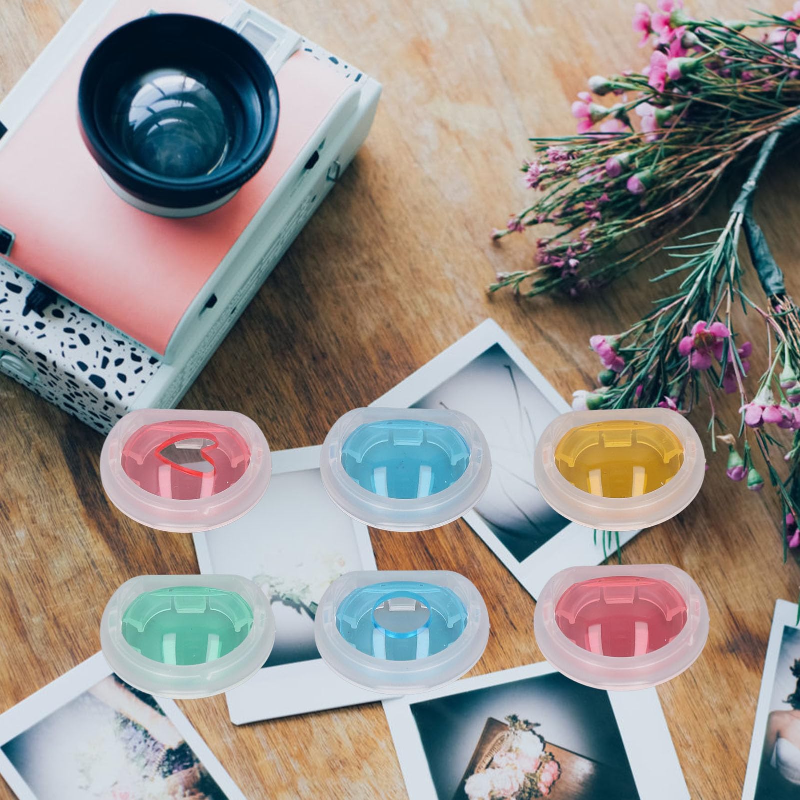 Lot de 6 filtres de couleur pour appareil photo instantané Fuji