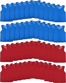 Pasimy 50 Pack Pinnies Bulk Scrimmage Vests Lightweight Youth Scrimmage Vests Team Soccer Basketball Jersey Pinnies for Sport