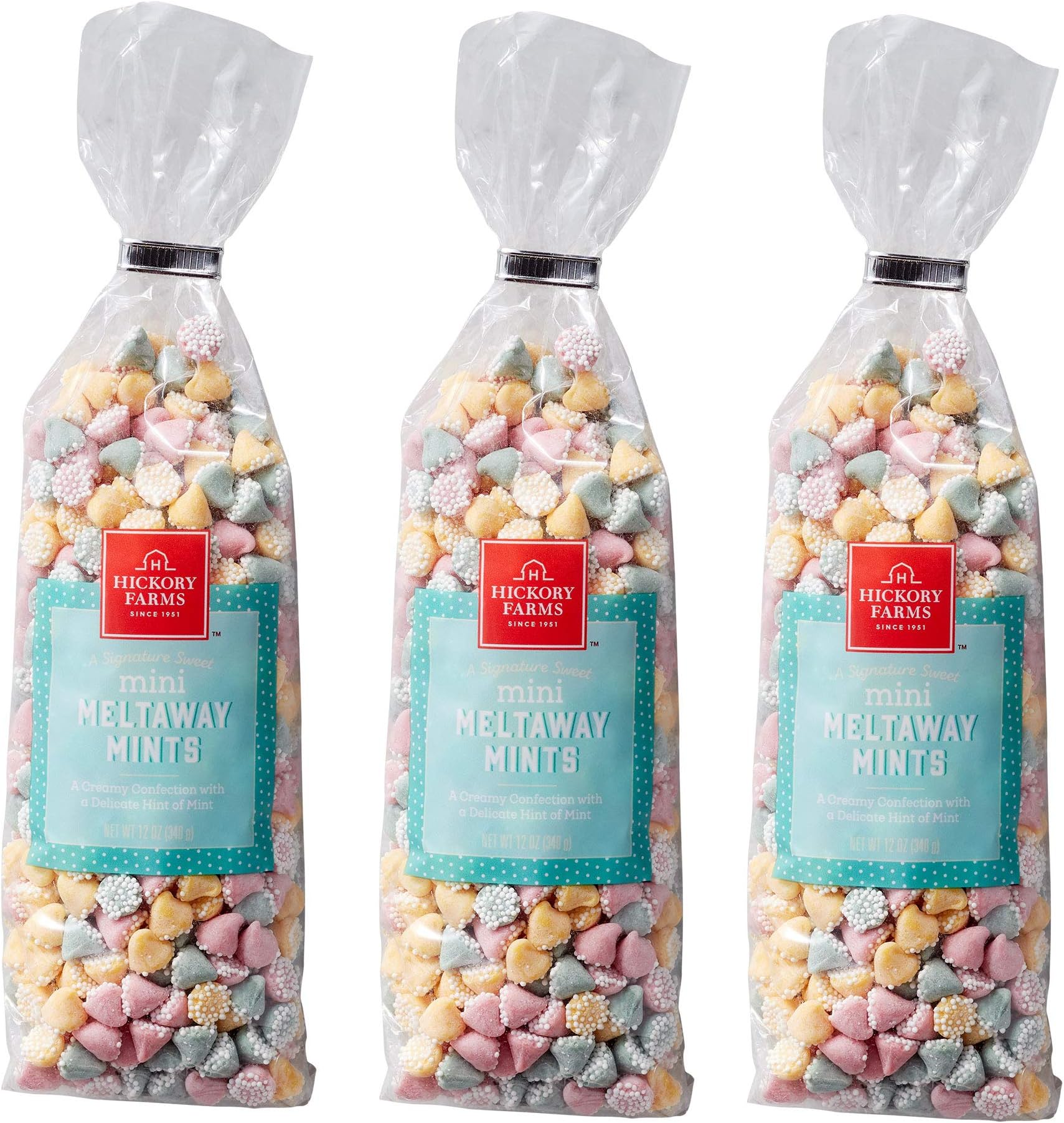 Hickory Farms Mini Melt Away Mints, 12 ounce (Pack of 3)