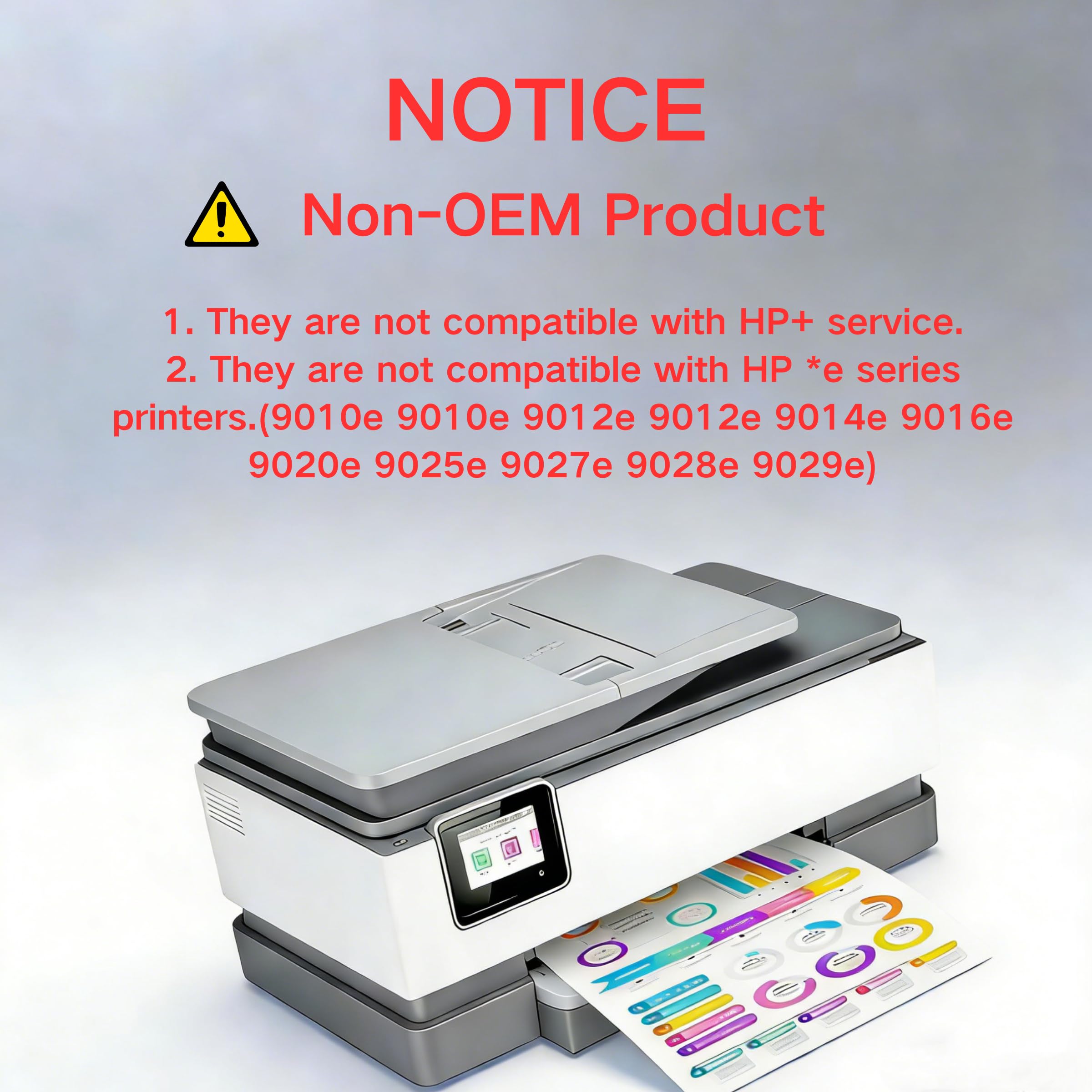 Condition photo showing New/Like New for 962xl ink cartridges combo pack compatible replacement for hp 962xl 962 ink cartridges to use with hp officejet pro 9010 9012 9014 9015 9016 9018 9020 9022 9025 printer (1bk/1c/1m/1y, 4 pack)