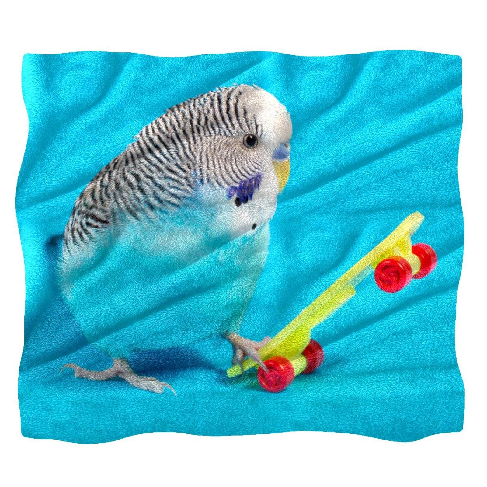 Couverture polaire Budgerigar : cadeau idéal et original pour les amoureux des oiseaux