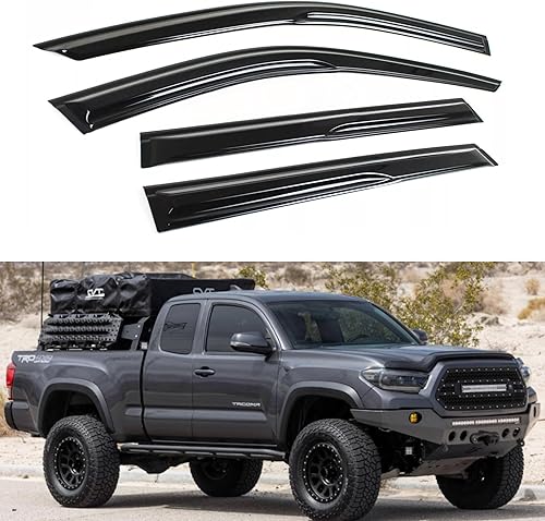 Miniatura 339 de IG - Visera para ventana de automóvil, protector contra la lluvia, el sol y el viento, con cinta adhesiva, deflector extraduradero para ventana