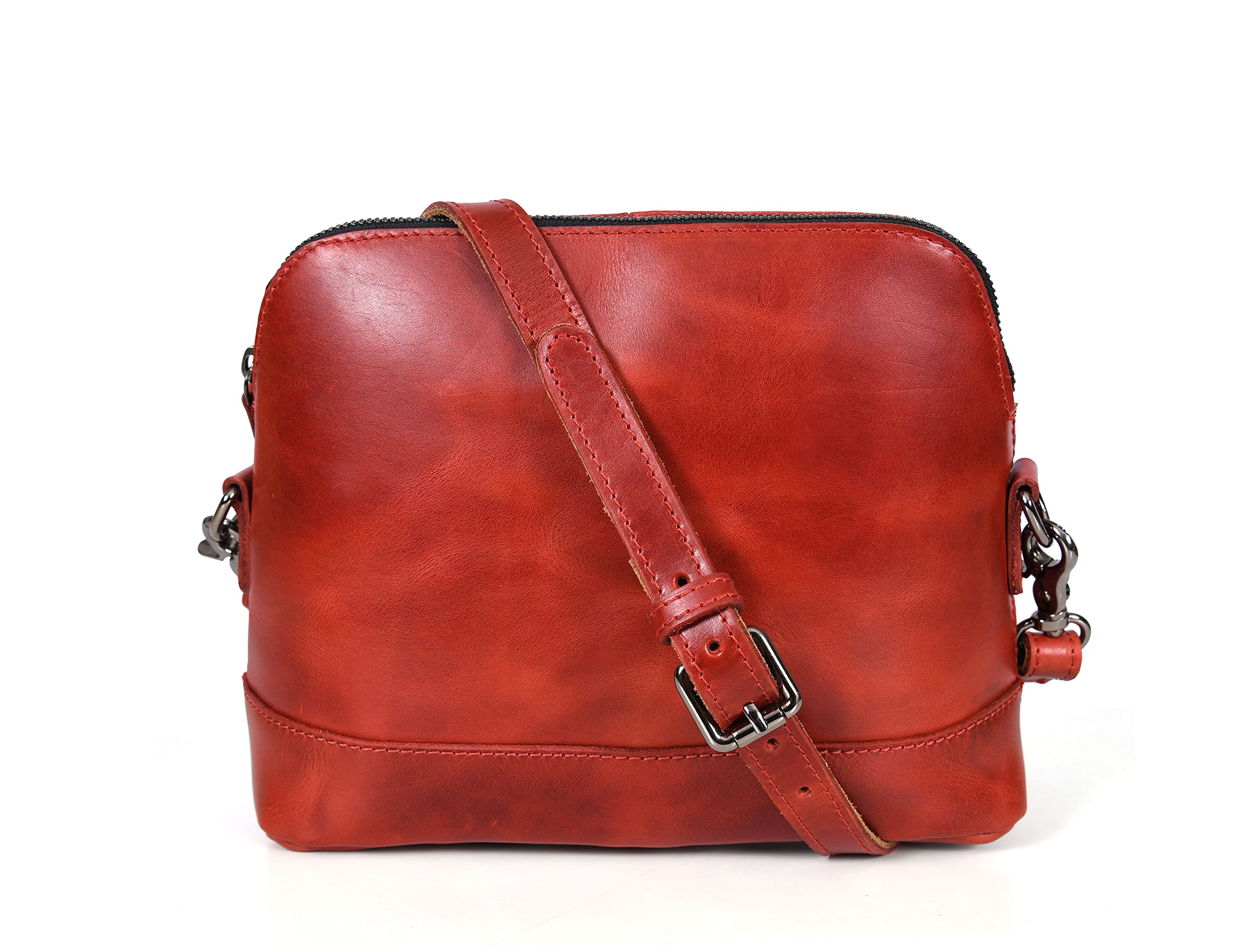 AARON LEATHER GOODS VENDIMIA ESTILOAaron Leather Goods Crossbody Handbag for Women Genuine Leather