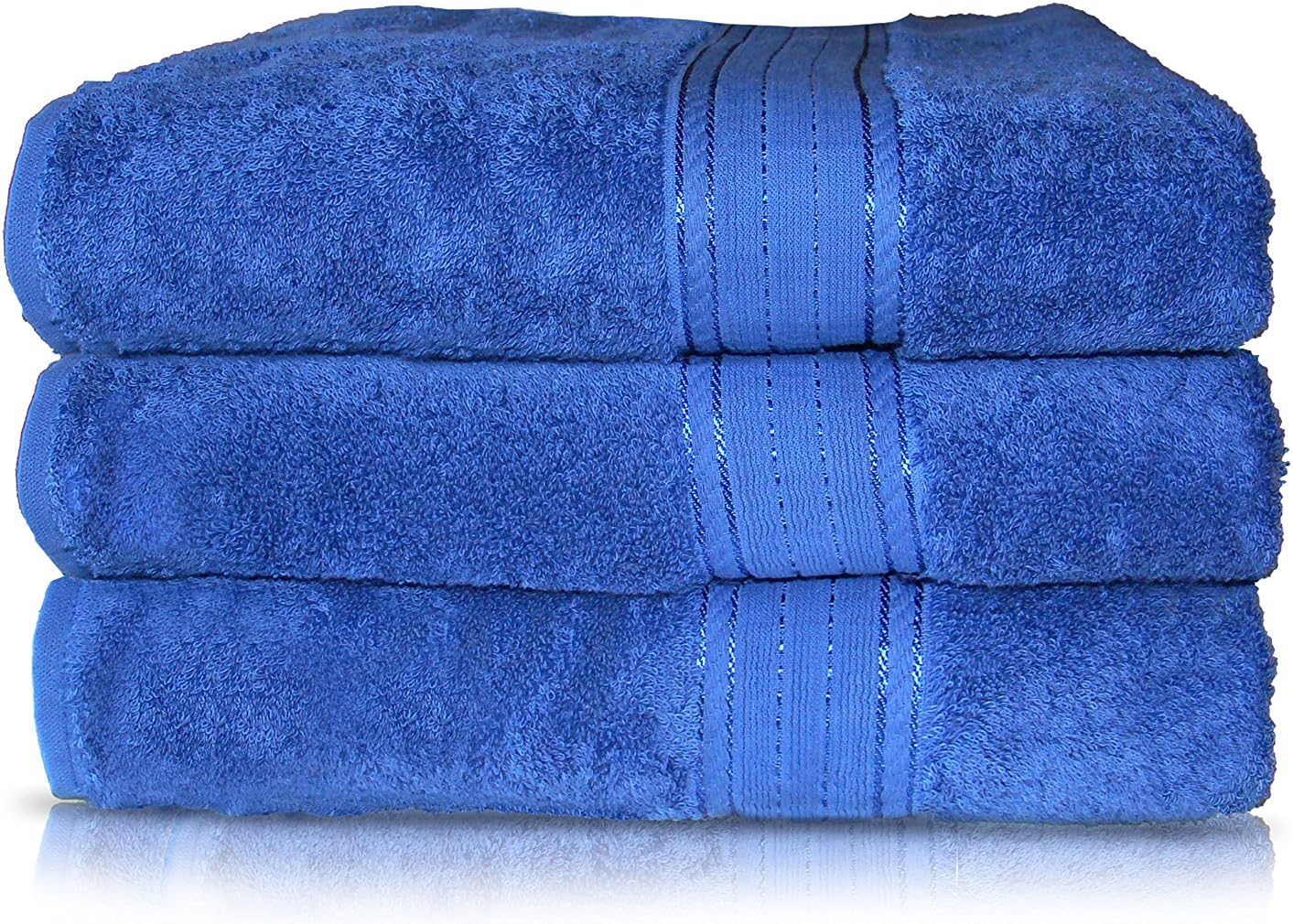 Crown Jewel 2 Luxurious Bath Towels Premium Towel. Amazing for Your Bathroom. (Marine Blue)