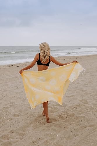 Miniatura 5 de Citrus - Toalla turca reversible 100 % algodón con patrón de limón, fina de secado rápido, toalla de baño turca, toalla de playa turca, toalla de