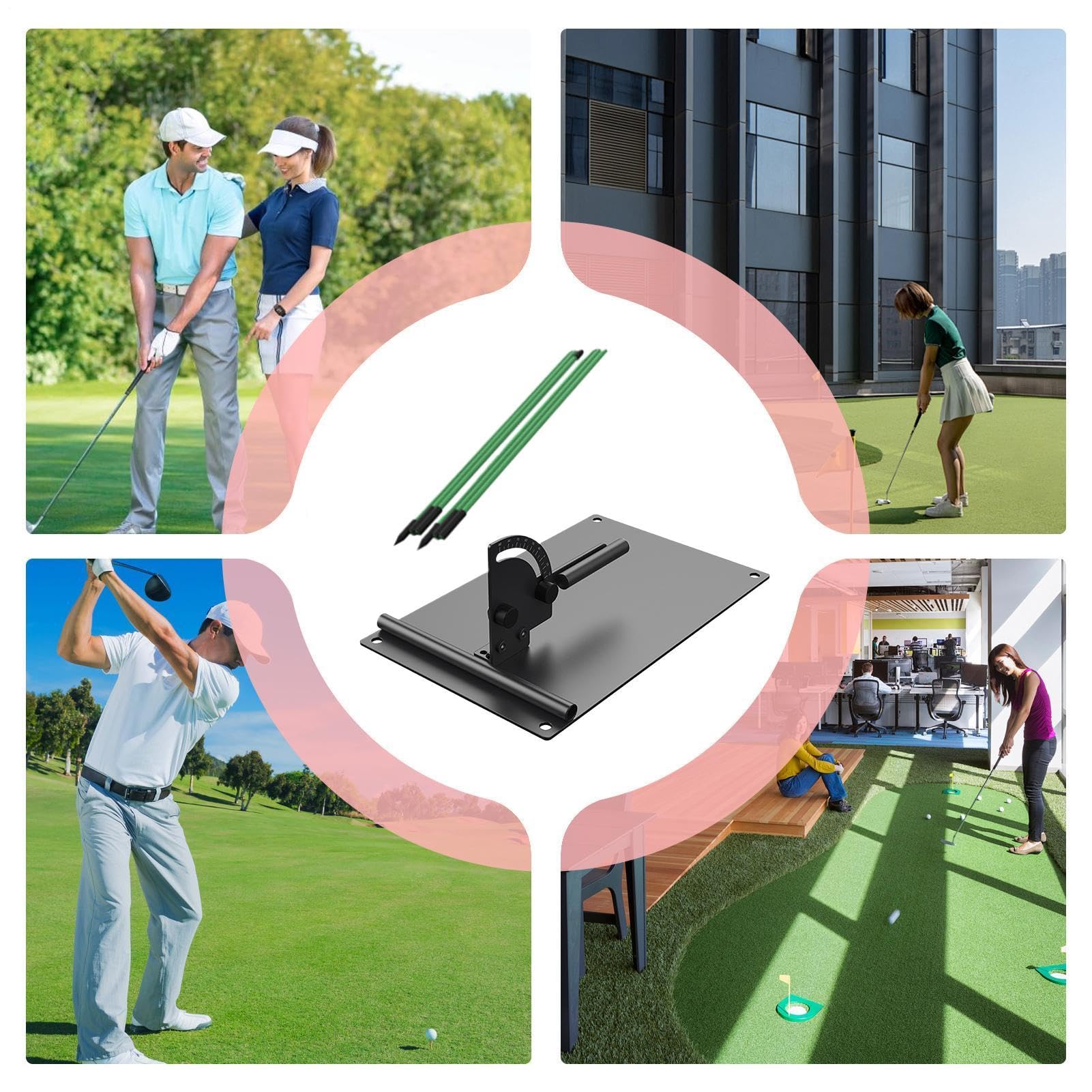 Ausrichtungsstab-Halter Verstellbares Golfzubehör | Schwungübungs-Alignment-Stick-Halter Geeignet Für Indoor- Und Outdoor-Bereich, Die Driving Range, Männer, Frauen, Anfänger
