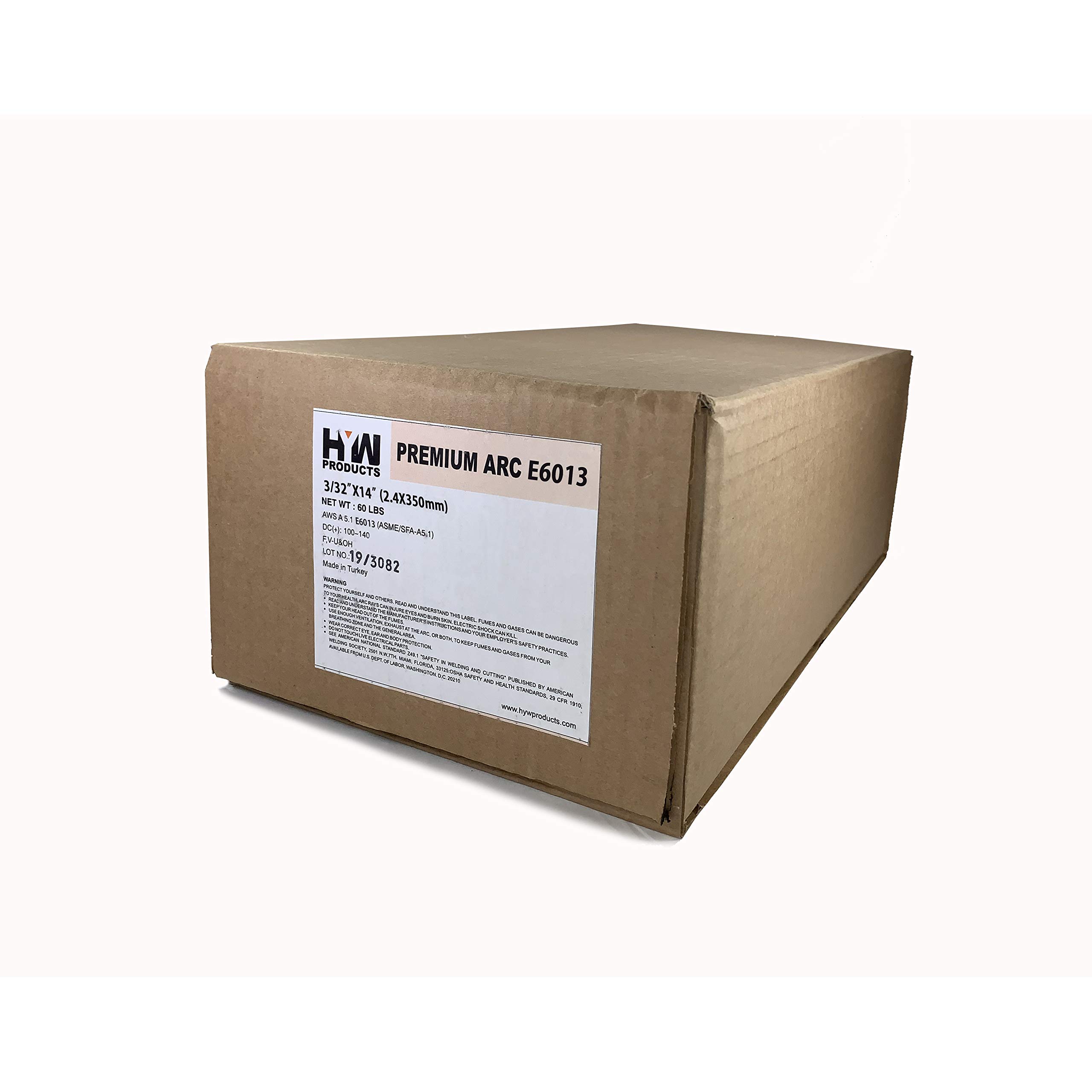 E6013 3/32" 1/8" 5/32" Premium Arc Welding Rods Carbon Steel Electrode 60 lb (10 lb x 6-pk) (3/32"-60lbs)