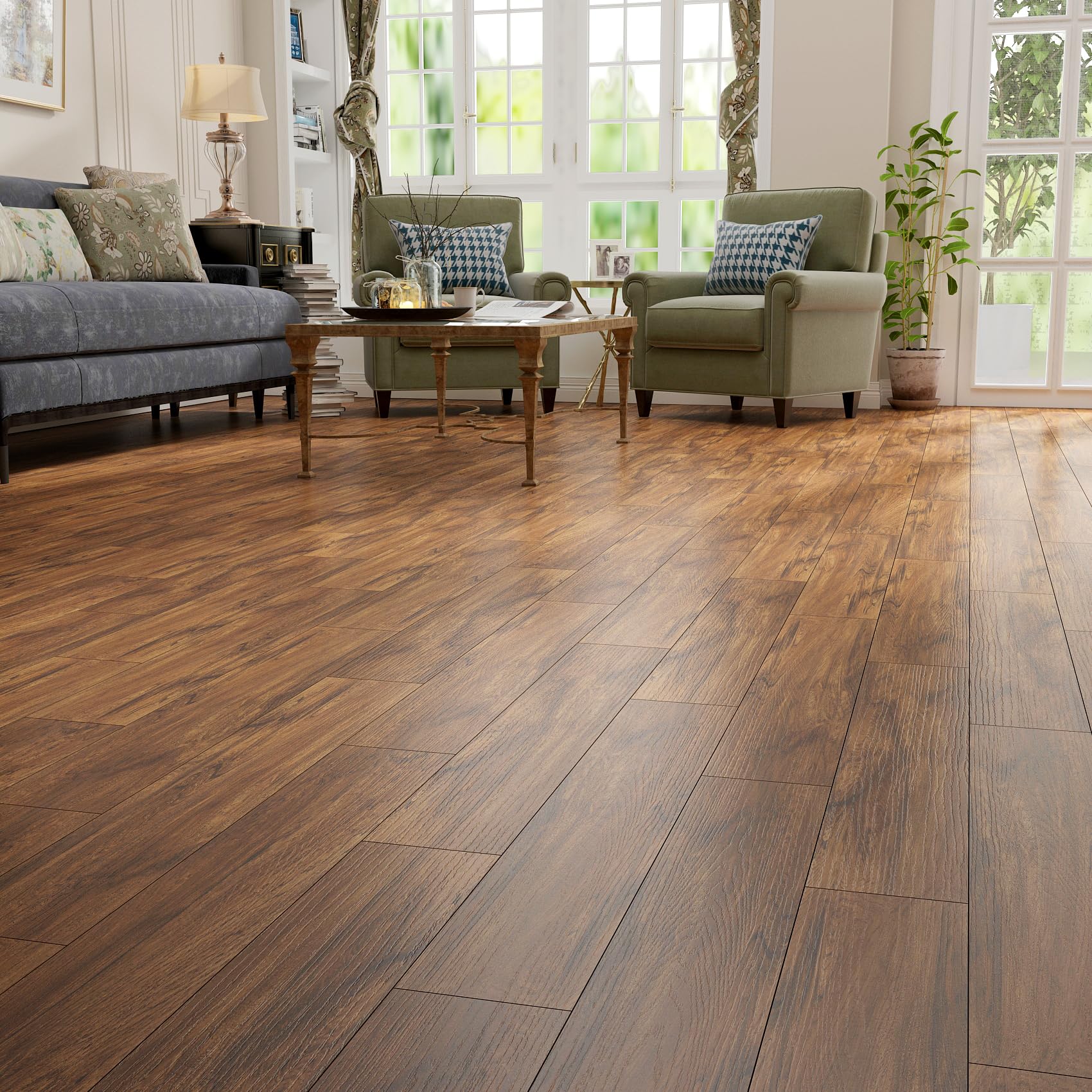 18 Piastrelle Adesive PVC Effetto Legno - Pavimento Fai Da Te Impermeabile Per Cucina E Bagno - Foto 6