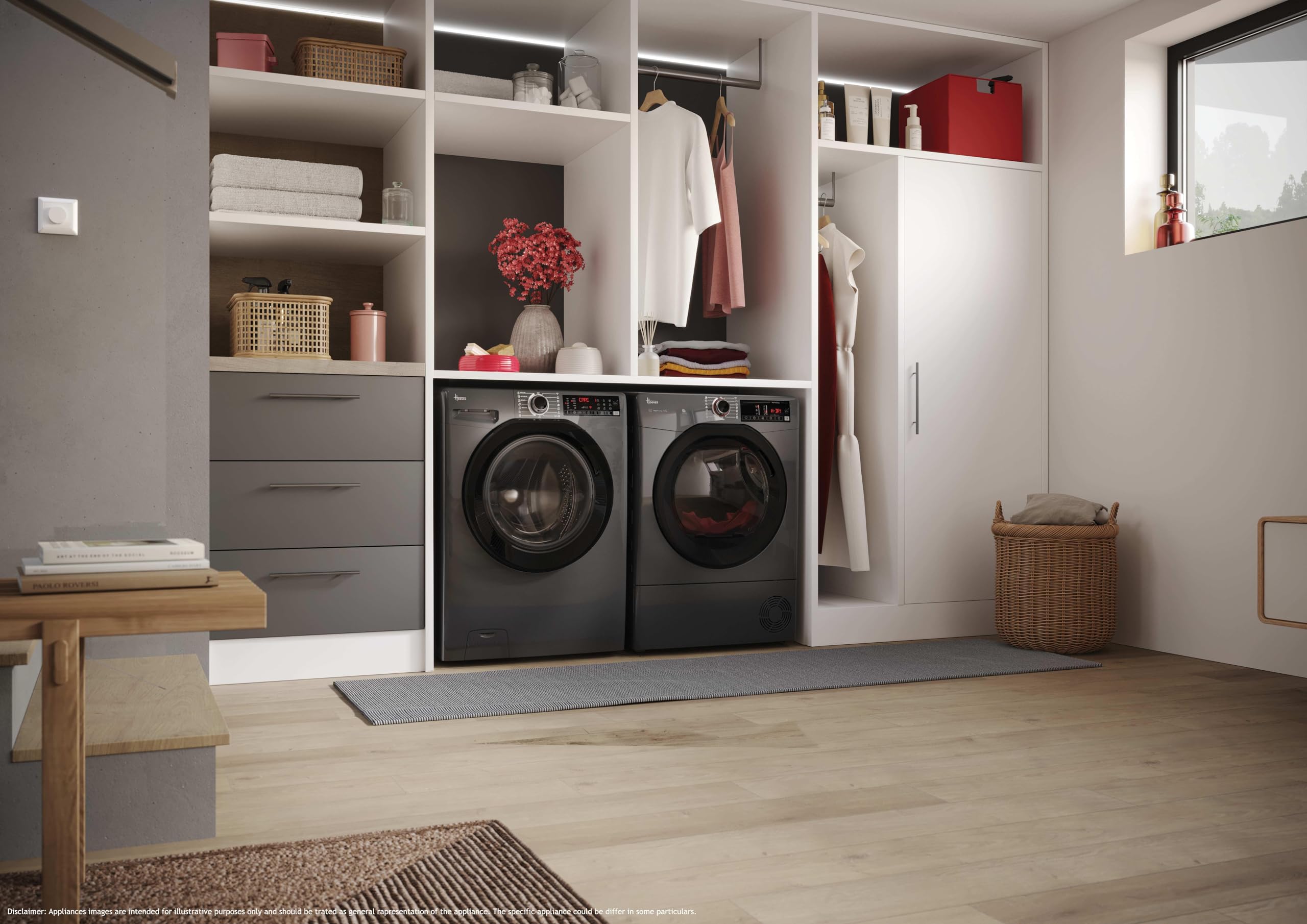Hoover H-DRY 350 HRE H10N2TBER-80 Heat Pump Tumble Dryer, 10kg, Graphite, A++ Energy Class — view 5