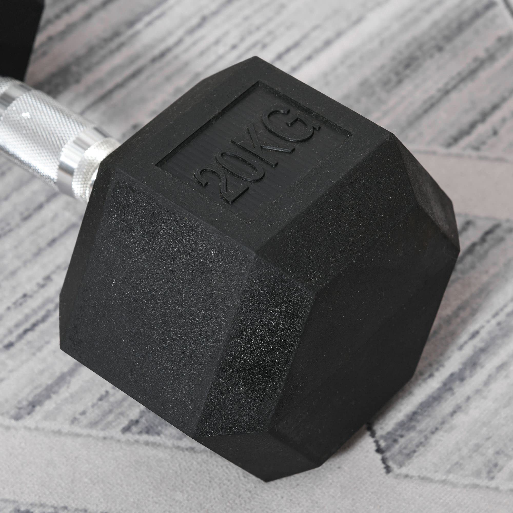 HOMCOM Hanteln mit gerändeltem Griff für Männer und Frauen kg | Kurzhantel aus Gusseisen, Kurzhanteln, Dumbbell Hantel für Zuhause, Fitnessstudio, Krafttraining