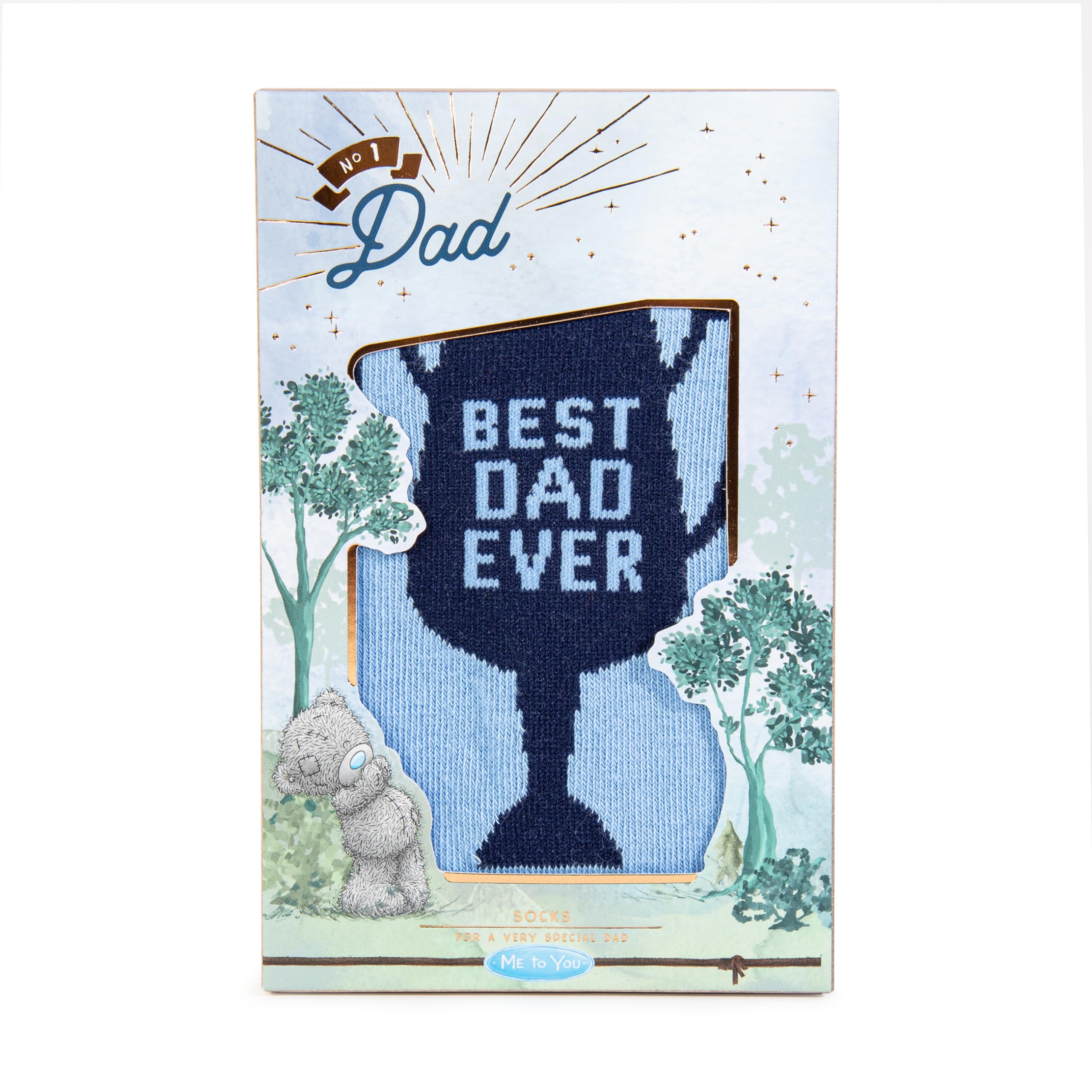 Me To You Tatty Teddy Father's Day 'Best Dad Ever' socks - Official Collection FGL01018
