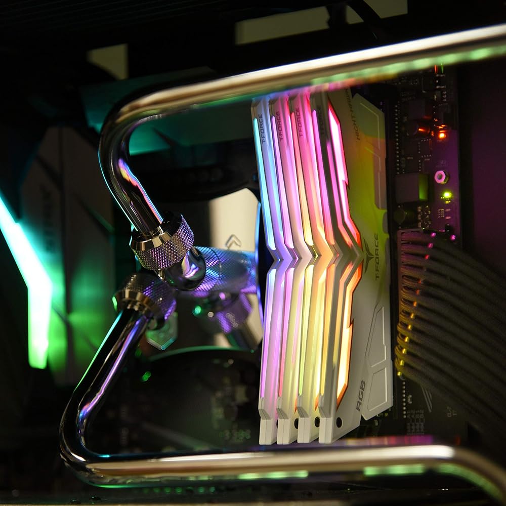 TEAMGROUP T-Force Night Hawk RGB 4000MHz 16GB Kit (2x8GB) CL18 DDR4 SDRAM (PC4-32000) Desktop Memory Module ram thumbnail 2